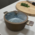 Casseruola Antiaderente 28 cm con Manici Soft Touch Fondo Full Induction Coperchio in Vetro e silicone antirottura