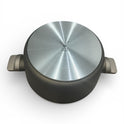 Casseruola Antiaderente 28 cm con Manici Soft Touch Fondo Full Induction Coperchio in Vetro e silicone antirottura